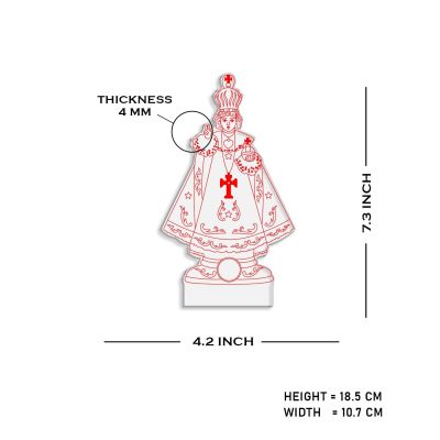 3D Illusion Jesus Cross Night Lamp | King Prince Figures Led Lamp with Warm White Light & USB Powered | 3D Desk Table Christmas Gift